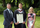 Dr. Craig Joyce, Wellpark Road, with his parents Gerry and Caroline, after he was conferred with the degrees of M.B. B.Ch. B.A.O., Honours, at NUI Galway