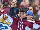 A young Galway supporter during the Connacht Senior Football final at Dr Hyde Park in Roscommon.