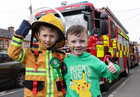 Joey Badger and Killian Daly joined with Galway Fire Brigade for the Galway City St Patrick's Day parade.