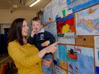 <br />
Niamh Miniter, Belmont, with her son Conor, ;ppling at a childrens art exhibition at  the Galway Lifeboat Open Day at the Docks. 