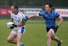 Salthill Knocknacarra v Micheal Breathnachs Senior Football Championship game at Moycullen.<br />
Donal O Curraoin, Micheal Breathnachs and Barry Kelly, Salthill Knocknacarra