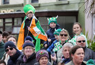 Spectators at University Road during the St Patrick's Day parade