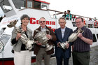 Cllr Catherine Connolly, George Deacy, Corrib Rowing and Yachting Club, and Robert Molloy, sponsor, and Gabriel Grealish of Tripart Ltd, sponsor, were at at the launch of the 2012 Galway Regatta on the Corrib Princess.