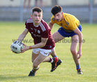 Galway v Roscommon Connacht Under 20 Football Championship semi-final in Kiltoom.<br />
Galway's Gavin Burke and Roscommon's Daire Keenan<br />
 <br />
