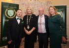 Matthew Forde, committee and Hall of Fame recipient, Cllr Josie Forde, Deputy Mayor, Philip McDonagh, club coach and Claire Forde at the West United FC 80th anniversary celebrations in the Galway Bay Hotel.