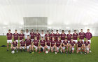 Galway v Roscommon Connacht FBD final at the NUI Galway Connacht GAA Air Dome.<br />
Galway panel. Back row, left to right: Sean Kelly, Paul Kelly, Dylan McHugh, Conor Gleeson, Shane Walsh, Robert Finnerty, Conor Flaherty, Dylan Canney, Brian Mannion, Tomo Culhane, Sean Fitzgerald, Liam Silke, Cormac McWalter, Patrick Kelly and James McLoughlin. Front row, left to right: Johnny Heaney, Dessie Conneely, Owen Gallagher, Finnian Ó Laoi, Liam Costello, Kieran Molloy, Tony Gill, Jack Glynn, Cillian McDaid, Cathal Sweeney, Paul Conroy and Shane Walsh.<br />
