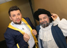 Daniel Boyne (Prince/The Beastbe) and Mike Cooney (Potty Peter), before going on stage in the opening performance of the Renmore Pantomime, Beauty and the Beast, a new script by Peter Kennedy, at the Town Hall Theatre.