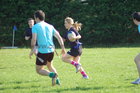 Action from week 2 of Tag Rugby at Galway Corinthians<br />
<br />
Ruth Devanny of Fidelity Flyers in their match against The Scrummie Dummies