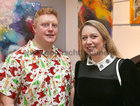 Conor Arrigan, who was a Smurf, and Nicola Arrigan who played the part of Bunny, pictured at the reception for the Silver Jubilee of the 16th Renmore Pantomime 'Sleeping Beauty' which was specially remembered at this year's Renmore Pantomime 'Aladdin' in the Town Hall Theatre last Saturday evening.