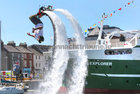 A flyboarder performing at SeaFest, the National Maritime Festival, at Galway docks last weekend.