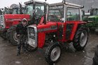 Ryan McNamara from Annaghdown with his 1980 Massey Ferguson before taking part in the East Galway Tractor Run 2018 at Athenry Mart on Sunday. Proceeds from the event will go to Hand in Hand which provides the families of children with cancer with much-needed practical support. 