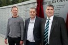 Sarsfields Pitch Development Committee members Joe McGrath, Treasurer, Michael Kenny, Secretary, and Michael Cooney, Chairman, at the opening of Sarsfields GAA Club new grounds at New Inn.