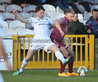 Galway United v UCD League game at Eamonn Deacy Park.<br />
Galway United's Alex Byren and UCD's Jason McClelland