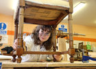 Furniture Design student Aphra Bowyer at the GTI Open Day.