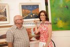 <br />
John Connolly, President Galway Art Club with Deputy Hildeharde Naughton, who opened the exhibition,  at the opening of Galway Art Club Exhibition at St. Patricks National School , Lombard Street. 