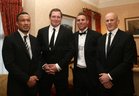 Connacht's Ray Ofisa, Michael Swift, Gavin Duffy and Johnny O'Connor at the Connacht Rugby Awards dinner at the Ardilaun Hotel.