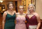 Ava Lawless, Furbo, and Sarah Fahy and Rebecca Cronin, both from Menlo, at Salerno Secondary School Debs Ball in the Ardilaun Hotel.