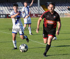 Craughwell United v Corofin United Championship Cup Final at Eamonn Deacy Park.<br />
Gavan Connell, Corofin United and Darragh O'Connor, Craughwell United<br />
<br />
