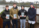 Archie Dunne, Conor Lynch, Sean Traynor and Michael Ryan at the launch of the Bish Rowing Club Yearbook 2023 in Galway Rowing Club.
