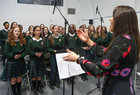 The school choir is conducted by their music teacher Oonagh Tierney in preparation for the special Mass to celebrate the 60th jubilee of Salerno Secondary School last Friday.