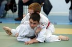 Tomás Ó Cualáin, An Spidéal Judo Club (front) and Conor Murray, Annaghdown Judo Club, competing at the Connacht Judo Championships in the Knocknacarra Community Centre. 