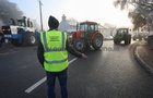 Tractors arriving for the start of the Ardrahan GAA and Ardrahan IFA PJ Mahoney Memorial Tractor Run in aid of Milford Hospice and Ray of Sunshine Foundation.