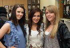 Fashion Industry Practice students Grace Murphy, Shauna Cantwell and Roisin Coughlan at the opening and exhibition of the GTI Fashion Fiesta at the Galway City Museum.