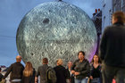 UK artist Luke Jerram's Museum of the Moon in Shop Street for the start of Galway International Arts Festival. Measuring seven metres in diameter, the moon features 120dpi detailed NASA imagery of the lunar surface. It is now on view indoors at the Human Biology Building at NUI Galway until Sunday July 29. 