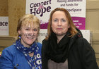 Olive O'Loughlin, Hawthorn Place, Knocknacarra, and Catherine O'Shea, Ennis, at the HopeSpace Galway Concert for Hope in the Galway Bay Hotel. The concert was held to raise awareness and funds for HopeSpace, the free one-to-one listening service for children and young people aged 4-17 years who are experiencing loss from bereavement and help them to process their grief. HopeSpace is located at The SCCUL Enterprise Centre, Castlepark Rd., Ballybane, <br />

