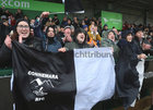 Supporters during the presentation to Connemara after they defeated Dunmore to win the Bank of Ireland Junior Cup rugby final at Dexcom Stadium.<br />
