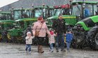 Snow comes down as visitors arrive at the start of the East Galway Tractor Run 2018 at Athenry Mart on Sunday. Proceeds from the event will go to Hand in Hand which provides the families of children with cancer with much-needed practical support. 