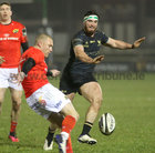 Connacht v Munster Guinness PRO14 game at the Sportsground.<br />
Connacht’s Tom Daly and Munster’s Keith Earls
