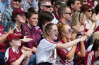 Galway v Kilkenny Leinster Senior Hurling Championship final replay at Semple Stadium, Thurles.<br />
Supporters cheer on Galway