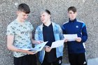 Ethan O‚ÄôBrien, Moycullen, Cormac Kay, Headford Road and Liam Gwilliam, Moyculllen, after completing the first in the Leaving Cert at paper at St. Marys College. 