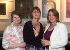 Una Breathnach, Highfield Park, Audrey Reilly, Menlo and Maeve O'Neill Lee, Menlo, at the opening of artist Maurice Walsh's exhibition at the Town Hall Theatre.