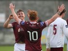 Galway FC v Cobh Ramblers SSE Airtricity League First Division game at Eamonn Deacy Park.<br />
Vinny faherty celebrates after scoring his third goal