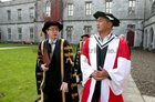 Connacht Rugby Head Coach Pat Lam, who was conferred an Honorary Doctorate of Arts at NUI Galway this week, pictured with Dr Jim Browne, President of the college.. 
