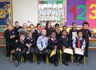 Some of the junior infants who started school at Scoil Rois, Taylors Hill.