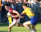Galway v Roscommon Connacht Under 20 Football Championship semi-final in Kiltoom.<br />
Galway's Ciaran Potter and Roscommon's Gerry Galvin<br />
 <br />
