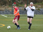 Eric Mortimer and Sean Dockery in action during the annual COPE Galway charity match.<br />
