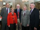 Shane O'Mahony, Mary Dooley, NUI Galway, Jim Fahy, retired Western Editor with RTE News, guest speaker, Tom Grealy and Ronan King, National Treasurer, Special Olympics, at the Western Society of Chartered Accountants Christmas lunch at the Hotel Meyrick.