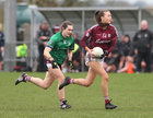 Galway v Westmeath LIDL Ladies National Football League Division 1 Round 3 game at Clonberne.<br />
Galway's Aine McDonagh and Westmeath's Karen McDermott
