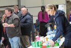 <br />
Having lunch at the Texel Champion Flock, competition at Padraic Nilands Farm, Ardrahan  open Day.