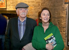 Playwright Tom Kilroy and poet Mary O'Malley at the launch of Michael Gorman's 'fifty poems' at Druid Theatre.