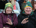 Corofin supporters Marian and Martin O'Donnell from Corofin at the AIB GAA Football All-Ireland Senior Club Championship final at Croke Park.<br />
