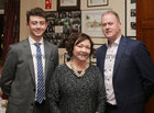 Jack Bennett with his parents Charlotte and Pete, Renmore, at St Joseph's College "The Bish" Rowing Club dinner at Galway Rowing and Yachting Club