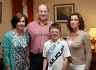 Finola McGuiness, Friends of the Jes, Tom Forde of the Bank of Ireland and his son Cathal, and Teresa O'Neill, Friends of the Jes, at Who Wants To Be a Thousandaire in aid of the "Jes" Secondary School at the Ardilaun Hotel.