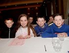 <br />
The Kiltiernan National School team Alister O'Sullivan, Ava Leydon, Stephen Mannion and David Mannion,  at the Credit Union National Schools Table Quiz in the Galway Bay Hotel, Salthill.