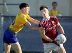 Galway v Roscommon Connacht Under 20 Football Championship semi-final in Kiltoom.<br />
Galway's Padraig Costello and Roscommon's Daire Keenan<br />
 <br />
