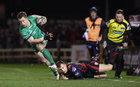 Cionnacht v Newport Gwent Dragons Guinness PRO12 game at the Sportsground.<br />
Connacht's Matt Healy and Tom Prydie, Dranons